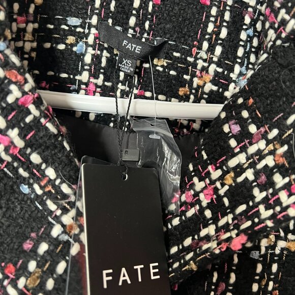 FATE Tweed Bomber Jacket/Coast - VICI - Black & Multicolor - Picture 4 of 10